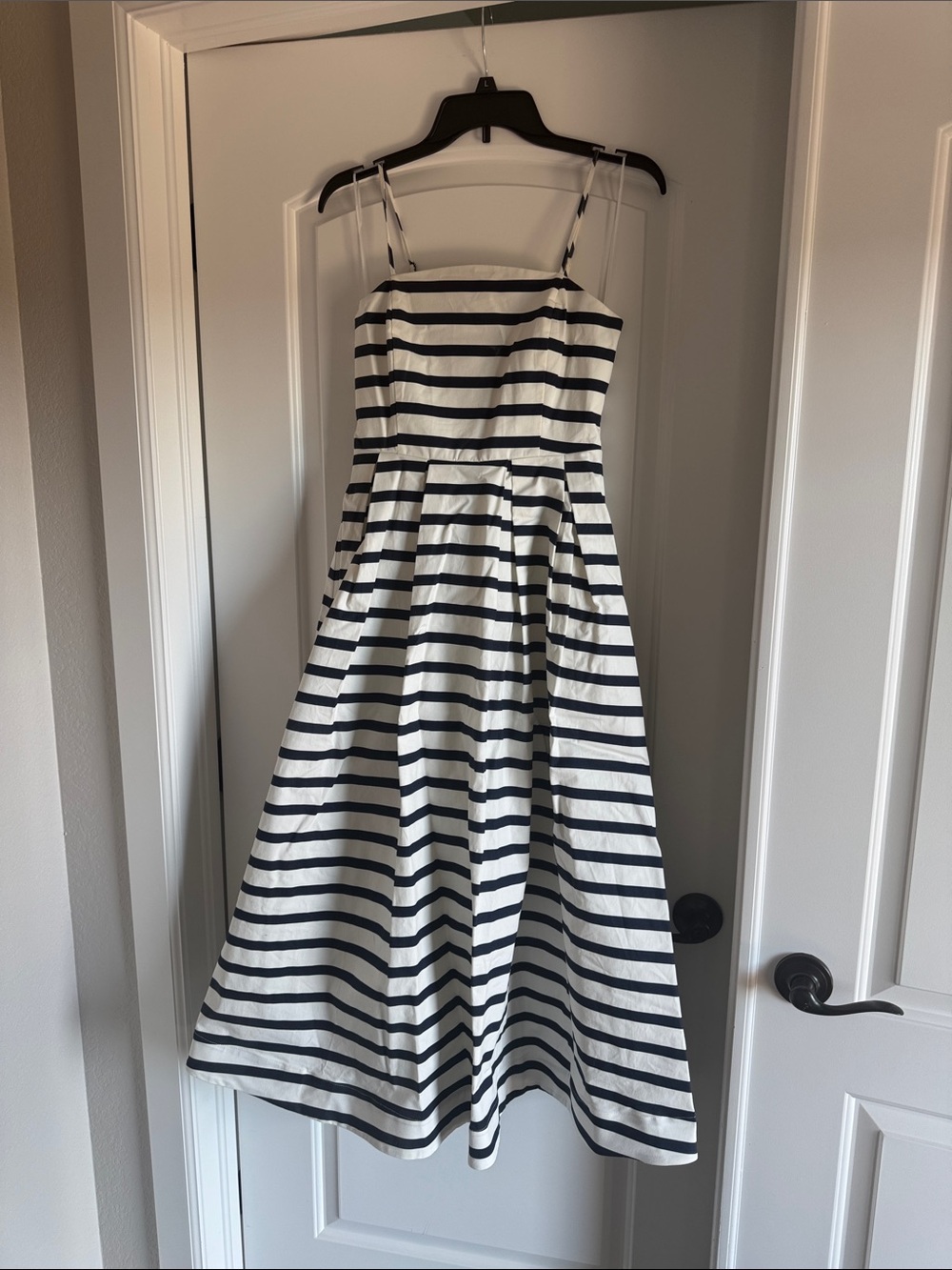 English Factory Navy and White Midi Dress